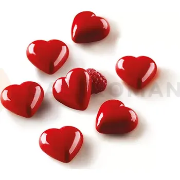 Kuchyňská sůl Forma na čokoládu a pralinky - srdíčko 3D, 12x8 mm, 8 ml - My Love | SILIKOMART, EasyChoc