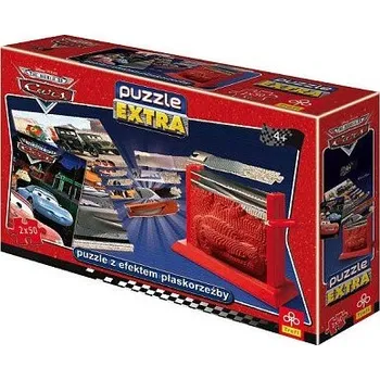 Puzzle CARS PUZZLE EXTRA TREFL S PLASTICKÝM EFEKTEM 2x50 dílků 35902