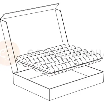 Čokoládová tyčinka Papírová krabička na makronky - SMC72 | PAVONI, Storage &Display