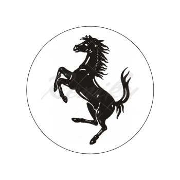 Jedlá dekorace na dort ČERNÝ KŮŇ, VARIANTA Jedlý papír 248