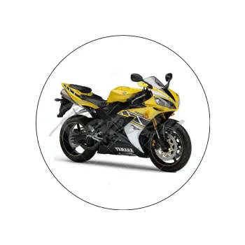 Jedlá dekorace na dort MOTORKA žlutá, VARIANTA Jedlý papír 114