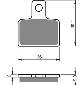 Brzda pro motocykl Zadní brzdové destičky Goldfren Gas Gas TXT 280 2004-2011 směs AD