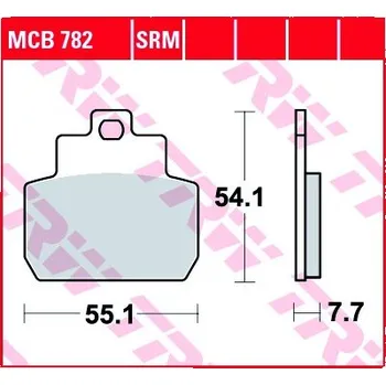 Brzda pro motocykl Zadní brzdové destičky TRW / Lucas Piaggio X8 200 2005 -