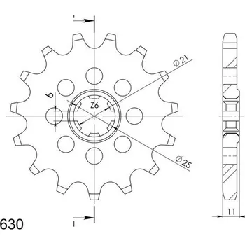 Řetězová sada pro motocykl SUPERSPROX Řetězové kolečko SUPERSPROX CST-331:14 14 zubů, 630
