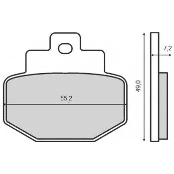 Brzda pro motocykl Zadní brzdové destičky Brenta Piaggio GT 200 Granturismo 2003-2006 Organic