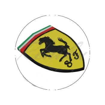 Jedlá dekorace na dort FERRARI znak - bílý, VARIANTA Jedlý papír 266