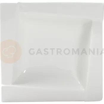 Talíř Porcelánový hranatý talíř na polévku 20 x 20 cm | AMBITION, Kubiko