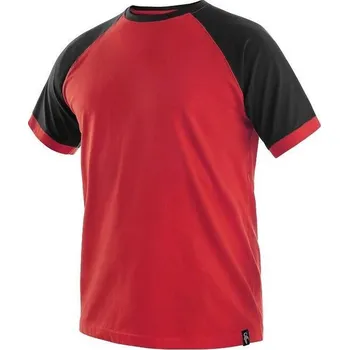 Tričko pánské CXS-OLIVER, 100% bavlna, červeno-černé, vel. 2XL, CANIS