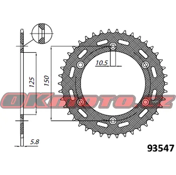 Řetězová sada pro motocykl SUNSTAR (Japonsko) Kalená rozeta SUNSTAR - KTM EXC 200, 200ccm - 00-11