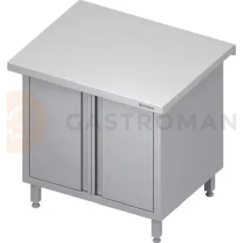 Kuchyňská linka Vestavný stůl s křídlovými dvířky, vrchní deska z nerezové oceli, 700x735x880 mm | STALGAST, ST 236