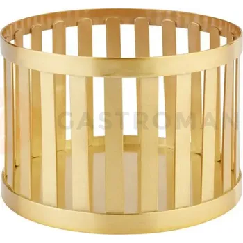 Kulatý kovový košík Ø 15 cm, zlatý | APS, Basket