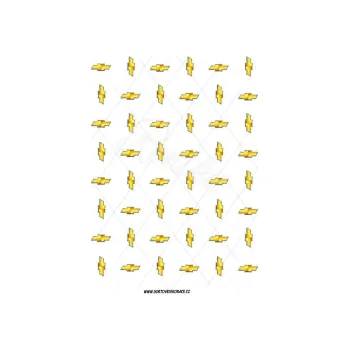 Jedlá dekorace na dort ZNAK CHEVROLET s125