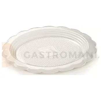 Jednorázové nádobí Talířek/tácek na moučníky a dezerty biologicky rozložitelný 6 cm, transparentní, 100 ks PLA | ALCAS, BioHappy