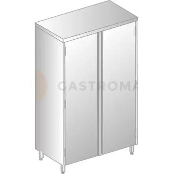 Dětská skříň Dvojitá skladovací skříň z nerezové oceli s policemi 800x500x1800 mm | DORA METAL, DM-3303.01