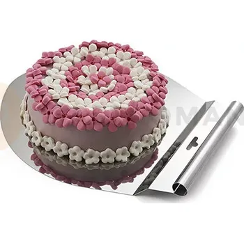 Plážová podložka Podnos na dorty a zákusky, z nerezové oceli, 280x330x20 mm | SILIKOMART, Cake Cardboard Drums Round