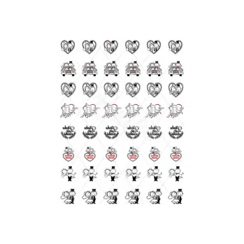 Jedlá dekorace na dort NOVOMANŽELÉ 1 s16