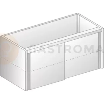 Dětská skříň Modul s posuvnými dveřmi z nerezové oceli 1200x485x650 mm | DORA METAL, DM-3118.1