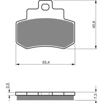Brzda pro motocykl Zadní brzdové destičky Goldfren Kymco Grand dink 250 2001-2006 směs K5
