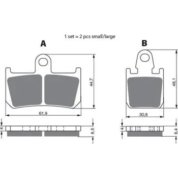 Brzda pro motocykl Přední brzdové destičky Goldfren Yamaha V-Max 1700 2009-2016 směs S3