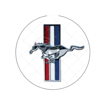 Jedlá dekorace na dort MUSTANG znak, VARIANTA Jedlý papír 746