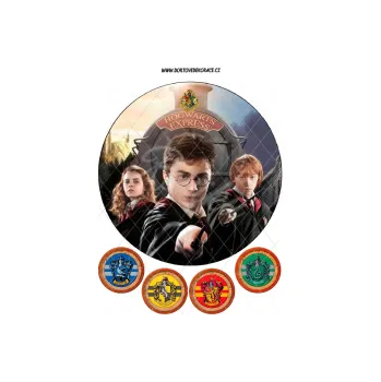 Jedlá dekorace na dort HARRY POTTER čaruje, VARIANTA Jedlý papír 1233