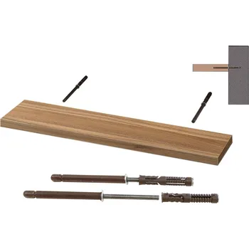 police Nabytekmorava Nástěnná police na zeď Beta 60 cm barva lamina: ořech lyon, Hloubka police: 15 cm