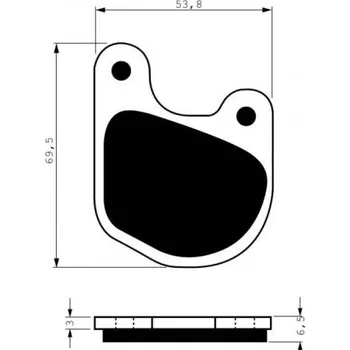 Brzda pro motocykl Přední brzdové destičky Goldfren Harley-Davidson FXE Super Glide 1340 1978-2003 směs AD