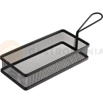 Černý košík na hranolky s rozměrem 26 x 13 cm | APS, Snackholder