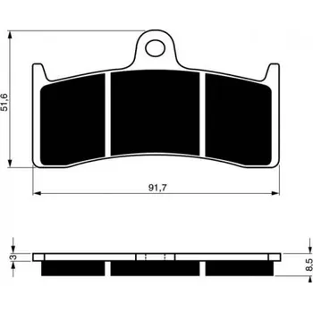 Motodíl Přední brzdové destičky Goldfren Buell S1 1200 White Lightning 1998-1999 směs S3