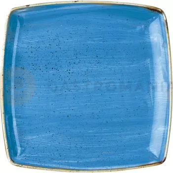 Talíř Hranatý talíř světle modrý, ručně zdobený 26,8 x 26,8 cm | CHURCHILL, Stonecast Cornflower Blue