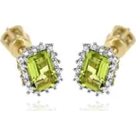 Zlatnictví U Kostela Diamantové náušnice s olivínem 819zb 827804522