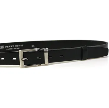 Opasek Pánský kožený společenský opasek s klasickou sponou 30-100-4-60 černý KOV 95 cm