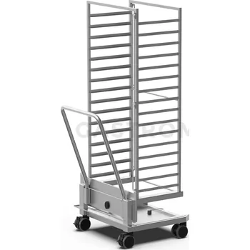 Servírovací stolek Nerezový vozík na plechy k pecím BIG BAKERTOP, 16x 600x400 mm | UNOX, QUICK.Load