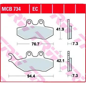 Brzda pro motocykl Přední brzdové destičky TRW / Lucas Yamaha TZR 50 2003 -