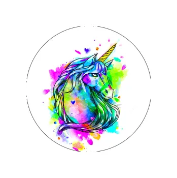 Jedlá dekorace na dort JEDNOROŽEC malovaný, VARIANTA Fondánový list 681