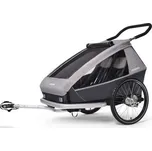 Odpružený vozík za kolo CROOZER KID FOR 2 Keeke STONE GREY 2020 2v1
