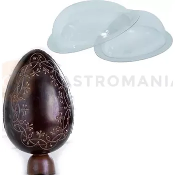 Čokoládová tyčinka Forma z PETG na vytvoření poloviny kraslice - 1,5-2 kg, 325x240 mm - SUT34X25 | MARTELLATO, Eggs Moulds