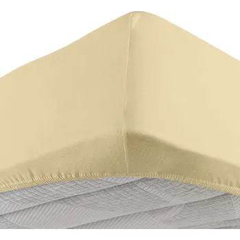 Prostěradlo Kvalitní bavlněné jersey prostěradlo Vivacolor - 90x200cm - Béžová barva