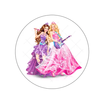 Jedlá dekorace na dort BARBIE muzikant, VARIANTA Jedlý papír 1166