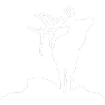 Samolepicí dekorace na vozidlo Jelen v říji samolepka na auto - hnědá světlá / 10x10 cm