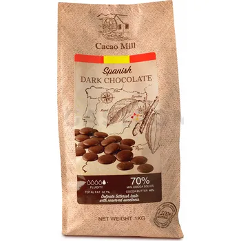 Čokoláda Španělská hořká čokoláda 70 %, 1 kg balení, dropsy | NATRA CACAO, Dark