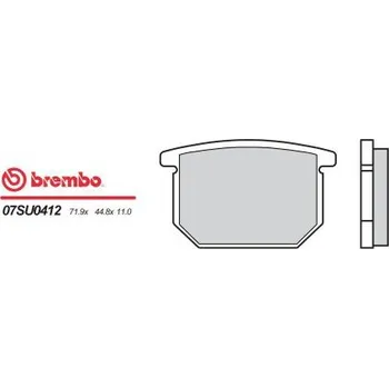 Brzda pro motocykl Přední brzdové destičky Brembo Suzuki 450 GS GA, L 1986 - směs 12