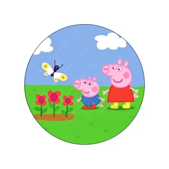 Jedlá dekorace na dort PRASÁTKO PEPA, VARIANTA Jedlý papír 888