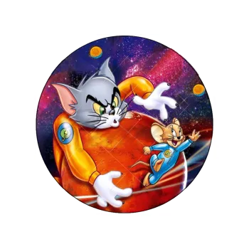 Jedlá dekorace na dort TOM A JERY kosmonauti, VARIANTA Jedlý papír 599