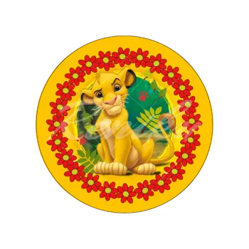 Jedlá dekorace na dort SIMBA žlutý, VARIANTA Jedlý papír 456