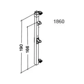 GEDA 1862 - patrová podpěra výsuvná 230 - 325 cm nastavitelná výška ramena GEDA 1862