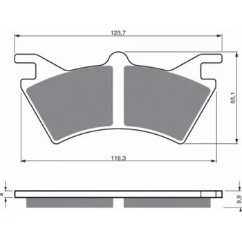 Brzda pro motocykl Zadní brzdové destičky Goldfren Polaris Sportsman 500 6x6 2000-2003 směs K5