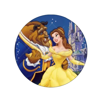 Jedlá dekorace na dort KRÁSKA A ZVÍŘE, VARIANTA Jedlý papír 527