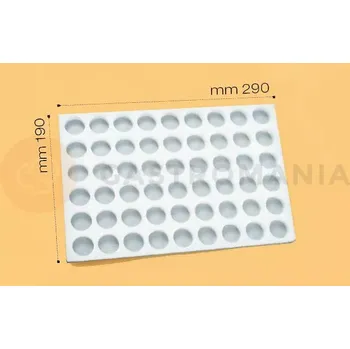 Kuchyňská sůl Silikonová forma na pralinky - 290x190 mm, 54 ks x 26x14 mm - LS01 | PAVONI, Chocoflex