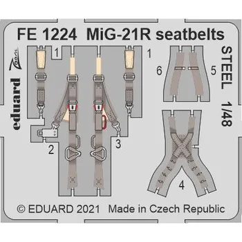 Plastikový model 1/48 MiG-21R seatbelts STEEL (EDU)